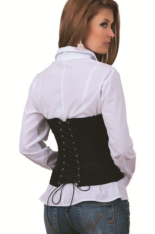 Espartilho (corset) com gripure e ilhos nas costas 