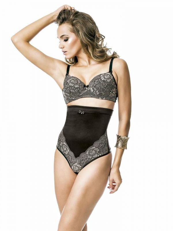 Sutiã Yoga Preto com Abertura Atrás, Bojo e Renda Laise Nude